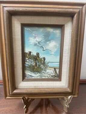 Vintage Seascape Oil Painting